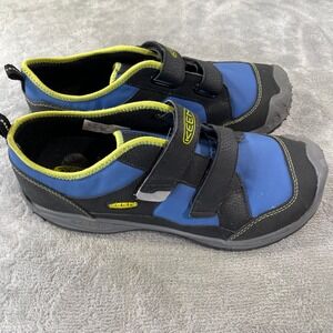 Keen Speed Hound Shoes Unisex Youth 6 Black Blue Outdoor Camping Hook Loop